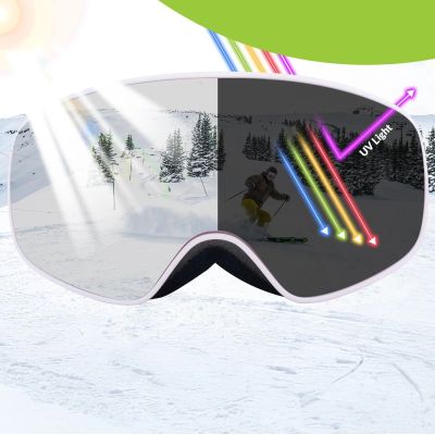 2. Qunature Pink Children's skiing goggles (medium/large children's version)