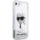 4. Karl Lagerfeld KLHCI8LNKHCH iPhone 7/8/ SE 2020/2022 silver/silver hardcase Glitter Karl Head
