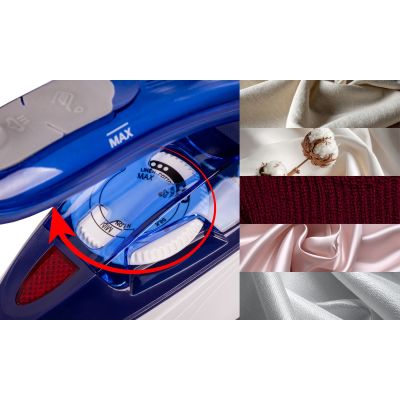 10. ELDOM DA50 900W BLUE TRAVEL IRON, DRY IRONING, WITH STEAM 15G/MIN, STEAM BOOST 70G/MIN