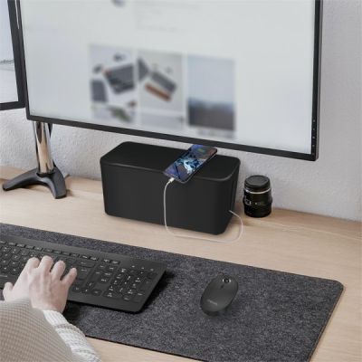 7. LogiLink KAB0077 cable organizer Universal Cable box Black 3 pcs.