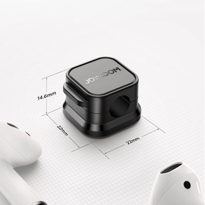11. Joyroom JR-ZS368 magnetic cable organizer - black (6 pcs.)