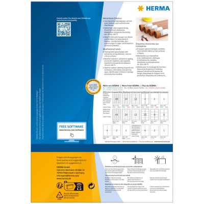 2. HERMA 10775 Printable Labels White Self-Adhesive Printable Labels