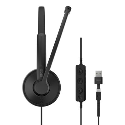 10. EPOS IMPACT 100 MS Stereo Wired On-Ear Headphones USB-C + USB-A