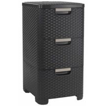 CURVER SHELVING UNIT WITH 3 DRAWERS 3x14L / DARK BROWN