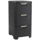 CURVER SHELVING UNIT WITH 3 DRAWERS 3x14L / DARK BROWN