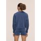 4. CASALL Women's Peachy Crew Neck Sweatshirt, Navy Blue