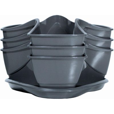 16. VERICAL GARDEN CASCADE HERB POT - GRAPHITE