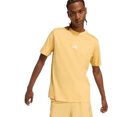 3. adidas Essentials Small Logo Single Jersey Men's T-Shirt, Yellow KT0561