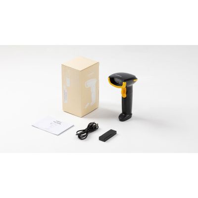 2. Inateck BCST-21-AI Handheld 1D Laser Barcode Reader Black, Yellow