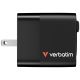5. Verbatim Gan 65W charger 2xUSB-C PD, 1xUSB-A, retrac. Cable 32217