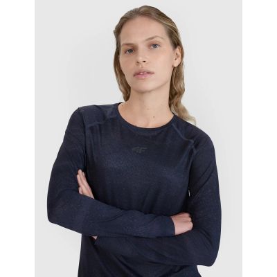 3. Women's quick-drying cycling longsleeve 4F 4FWSS25TFLOF344-20A