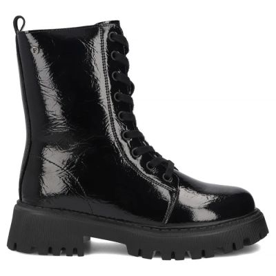 2. Women's patent leather ankle boots, black Filippo DBT8288
