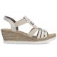 2. Women's comfortable beige espadrille sandals Rieker 619B2-60