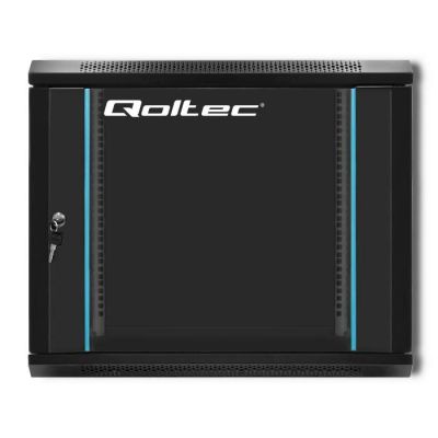 4. 19" 9U 600 x 500 x 600 black wall-mounted rack cabinet