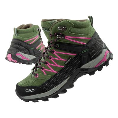 CMP Rigel women's trekking shoes leather durable waterproof ankle boots green