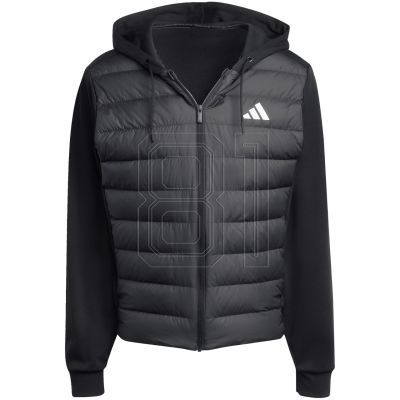 2. Men's adidas Essentials Climawarm Hybrid Down Hooded Jacket Black KA5251