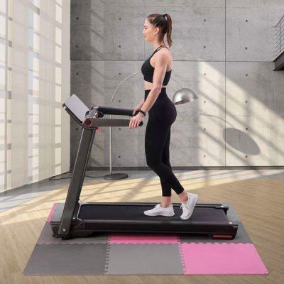 9. Multipack One Fitness MP10 puzzle mat pink and gray 9 pieces 10 mm