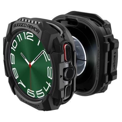 7. Spigen Rugged Armor Case for Samsung Galaxy Watch Ultra (47mm) - Matte Black