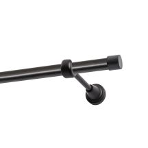 Single Curtain Rod Ø 19 mm Black 240 cm LUNA KOWALSKI