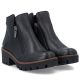 10. Women's leather ankle boots with a block heel, black, Rieker 79254-00