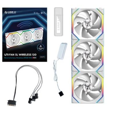 Lian Li UNI FAN SL Wireless 120 Computer Case Fan 12 cm White 3 pcs.