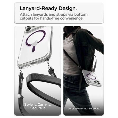 14. Spigen Ultra Hybrid Mag MagSafe Case for iPhone 18 Pro Max / 17 Pro Max – Clear Burgundy