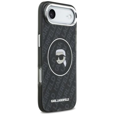 4. Karl Lagerfeld IML Karl Head Logo MagSafe Case for iPhone 17 Air - Black