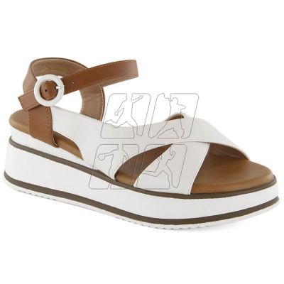 Vinceza W JAN303 white wedge sandals