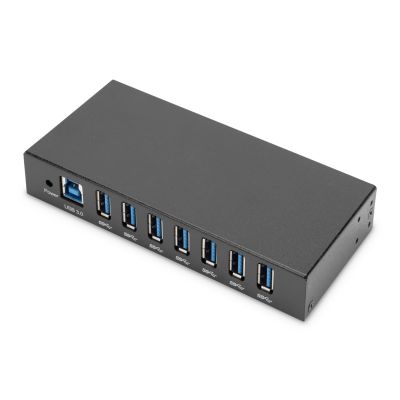 6. Industrial Hub 7-port USB 3.0 SuperSpeed active metal construction DIN rail