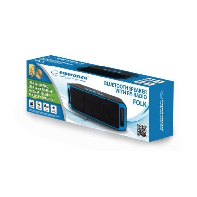Esperanza FOLK EP126KB Bluetooth Speakers (Black and Blue)
