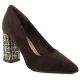 Chocolate suede pointed toe pumps Sergio Leone PB216