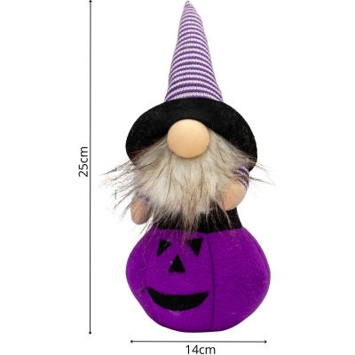 11. DECORATIVE PUMPKIN FIGURE 25CM LED HALLOWEEN PURPLE PURPLE