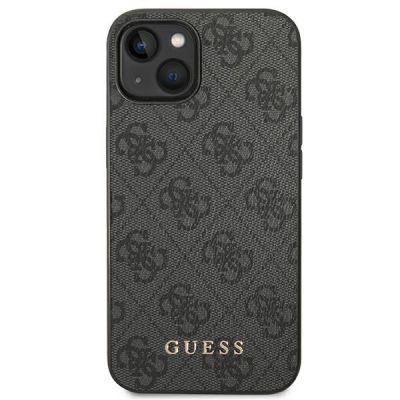 3. Guess 4G Metal Gold Logo Case for iPhone 14 Plus / 15 Plus - Gray