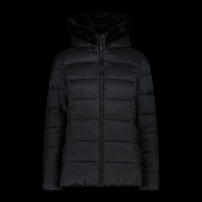 CMP women's winter jacket with hood, sports, insulated, black (34K0036F/U901)
