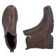 5. Women's brown leather ankle boots with zipper Rieker 78556-28
