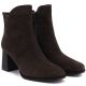 4. Women's brown leather high-heeled ankle boots Big Star UU274379