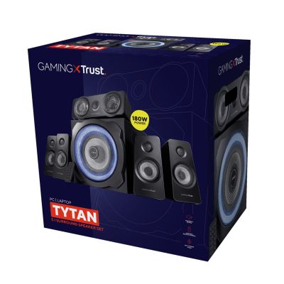 4. TRUST GXT 658 Titanium Black Computer Speaker Set