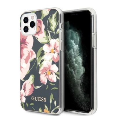 Guess N.3 Flower Collection Case for iPhone 11 Pro Max - Navy Blue