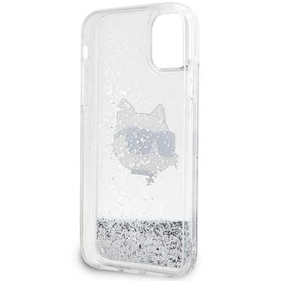 4. Karl Lagerfeld KLHCN61LNCHCS iPhone 11/ XR silver/silver hardcase Glitter Choupette Head