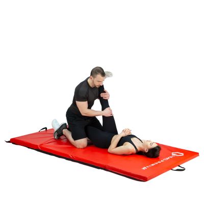 5. Folding gymnastic mattress red 2400x1200x50mm HMS MGS01