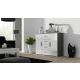 UNI chest of drawers gray/white gloss