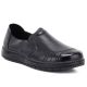 Women's comfortable leather slip-on shoes, black, Vinceza 107241