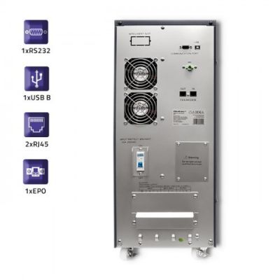 5. Qoltec Online UPS | Pure Sine Wave | 10kVA | 8kW | LCD | USB