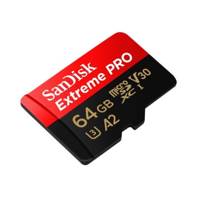 2. SanDisk EXTREME PRO 64GB 200/90MB/s MicroSDXC Memory Card A2 C10 V30 UHS-I U3