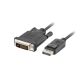 2. Lanberg CA-DPDV-10CU-0018-BK cable (DisplayPort M - DVI-D M; 1.8m; black)