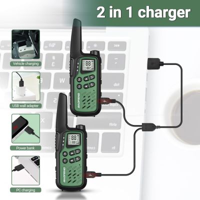 10. Baofeng BF-T25E walkie-talkie green, 2 pieces