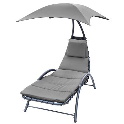 13. BERGAMO DECHAIR WITH UMBRELLA 200x125x180CM GRAY