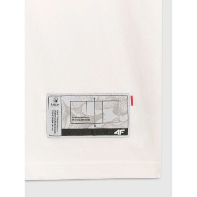 7. Men's regular t-shirt with volleyball print 4F 4FRAW25TTSHM3237-10S