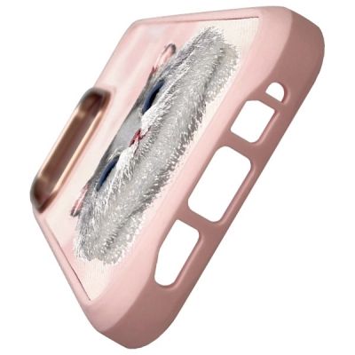 6. Nimmy Big Eyed Pet 2.0 Cat Case for iPhone 16 Pro Max - Pink