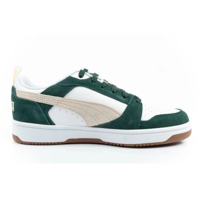 4. Puma Rebound v6 men's sports sneakers fashionable comfortable white green